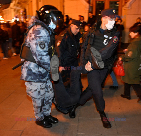 Protesty antywojenne i aresztowania w Rosji