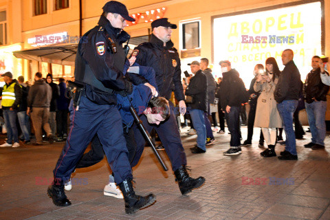 Protesty antywojenne i aresztowania w Rosji