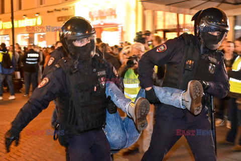 Protesty antywojenne i aresztowania w Rosji