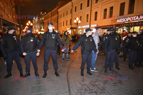 Protesty antywojenne i aresztowania w Rosji