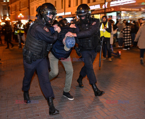 Protesty antywojenne i aresztowania w Rosji