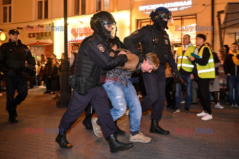 Protesty antywojenne i aresztowania w Rosji