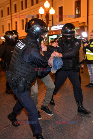 Protesty antywojenne i aresztowania w Rosji