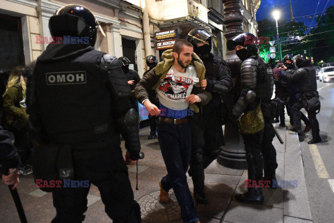 Protesty antywojenne i aresztowania w Rosji