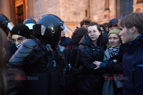 Protesty antywojenne i aresztowania w Rosji