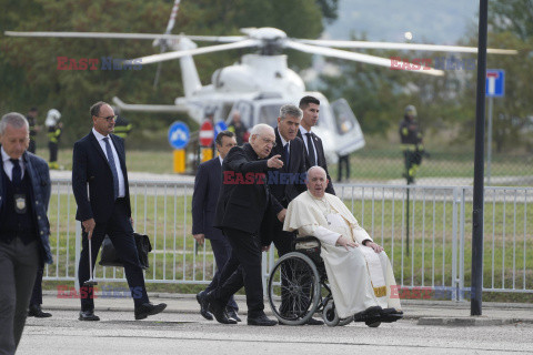 Papież Franciszek na spotkaniu z młodzieżą w Asyżu