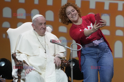 Papież Franciszek na spotkaniu z młodzieżą w Asyżu