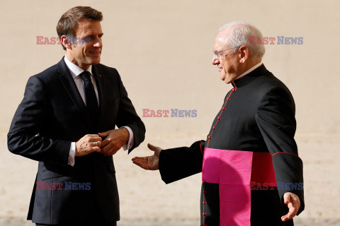 Prezydent Macron na audiencji u papieża Franciszka