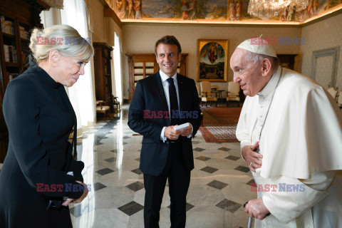 Prezydent Macron na audiencji u papieża Franciszka