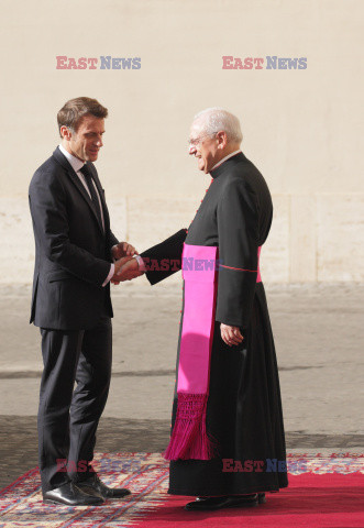 Prezydent Macron na audiencji u papieża Franciszka