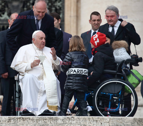 Papież Franciszek na audiencji generalnej