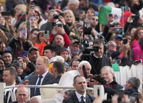 Papież Franciszek na audiencji generalnej