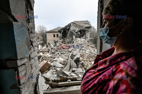 Zbombardowany szpital w Wilnianśku