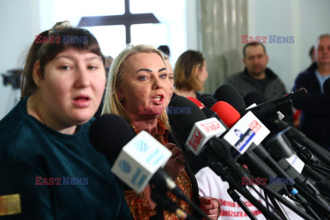 Protest osób z niepełnosprawnością w Sejmie