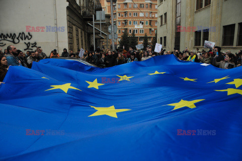 Protesty w Tbilisi