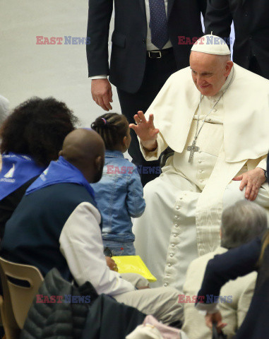 Papież Franciszek przyjął uchodźców na audiencji