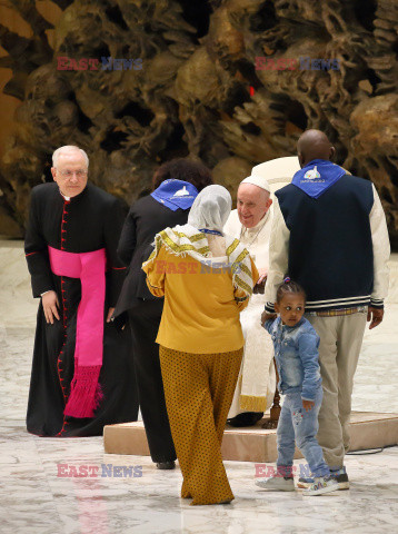 Papież Franciszek przyjął uchodźców na audiencji