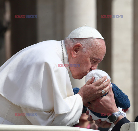 Papież Franciszek podczas audiencji