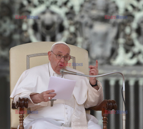 Papież Franciszek podczas audiencji