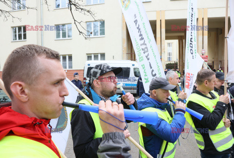 Protest górników w Warszawie