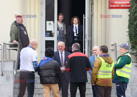 Protest górników w Warszawie