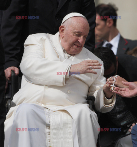 Papież Franciszek podczas audiencji