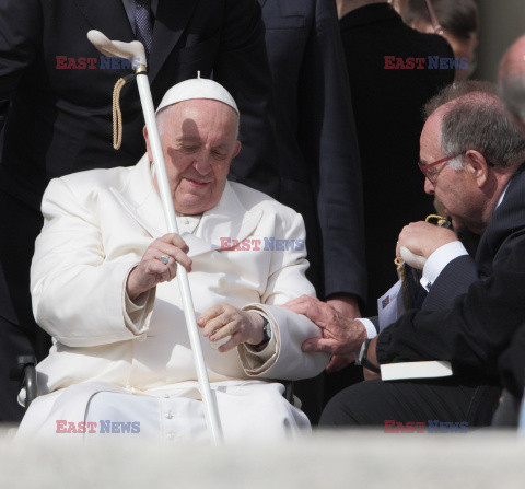 Papież Franciszek podczas audiencji