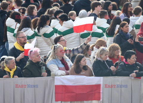 Papież Franciszek podczas audiencji generalnej