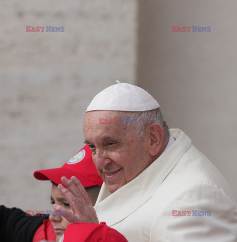 Papież Franciszek podczas audiencji generalnej