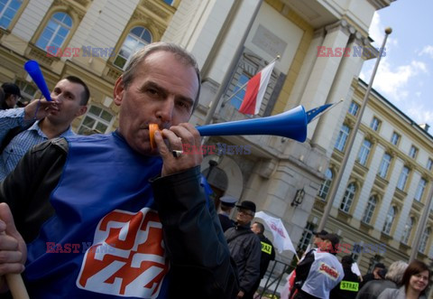 Protesty NSZZ Solidarność w Warszawie