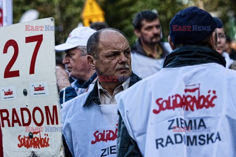 Protesty NSZZ Solidarność w Warszawie