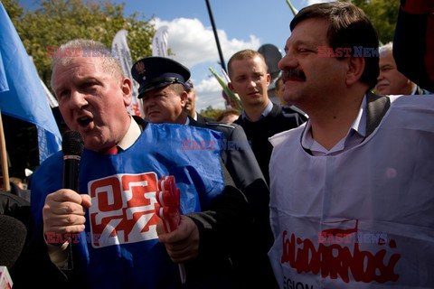 Protesty NSZZ Solidarność w Warszawie