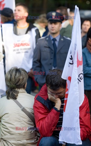 Protesty NSZZ Solidarność w Warszawie