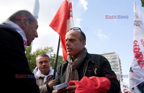 Protesty NSZZ Solidarność w Warszawie