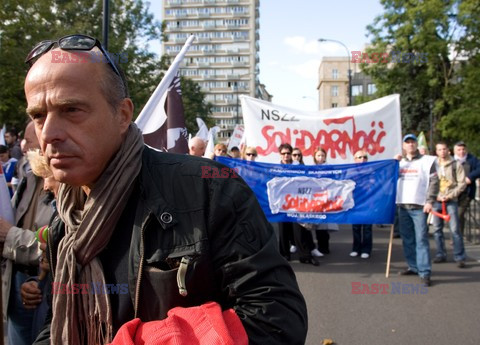 Protesty NSZZ Solidarność w Warszawie