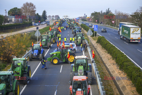 Protest rolników w Hiszpanii