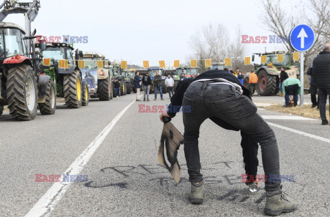 Protest rolników w Hiszpanii