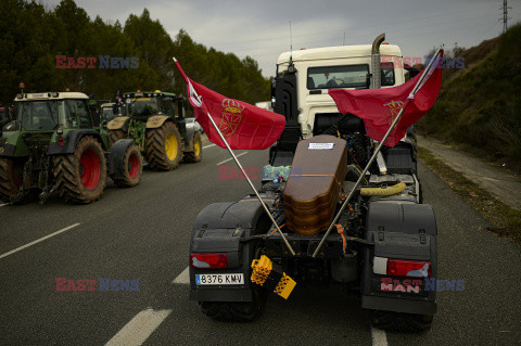 Protest rolników w Hiszpanii