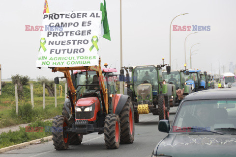 Protest rolników w Hiszpanii