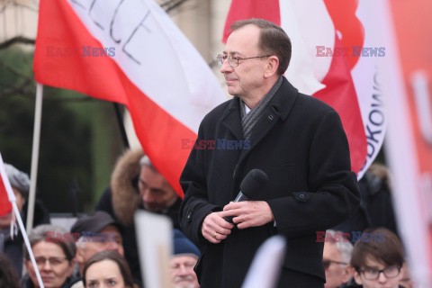 Protest Wolnych Polaków przed Trybunałem Konstytucyjnym