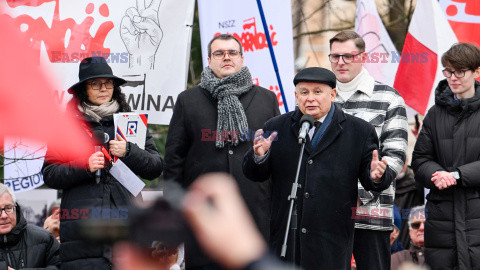 Protest Wolnych Polaków przed Trybunałem Konstytucyjnym