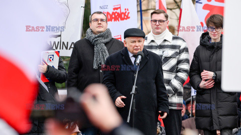 Protest Wolnych Polaków przed Trybunałem Konstytucyjnym