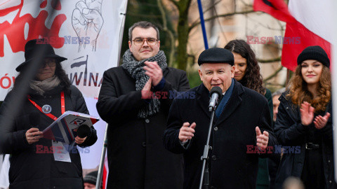 Protest Wolnych Polaków przed Trybunałem Konstytucyjnym