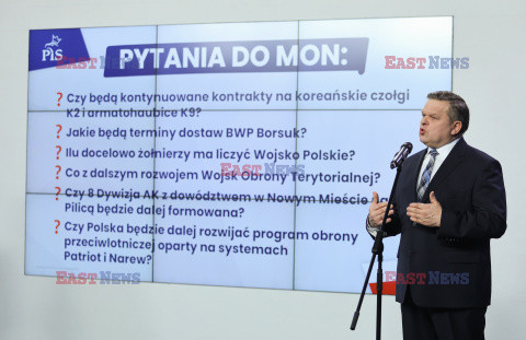 Konferencja prasowa PiS nt. obrony narodowej