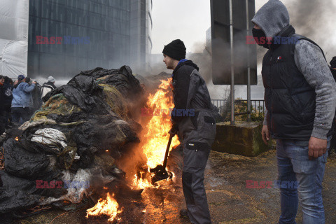 Protest rolników w Brukseli