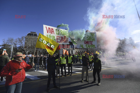 Protest rolników w Hiszpanii