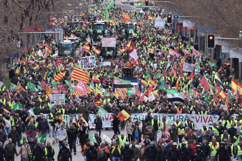 Protest rolników w Hiszpanii