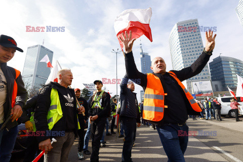 Protest rolników w Warszawie