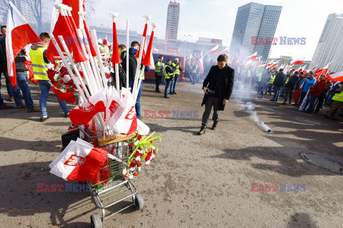 Protest rolników w Warszawie