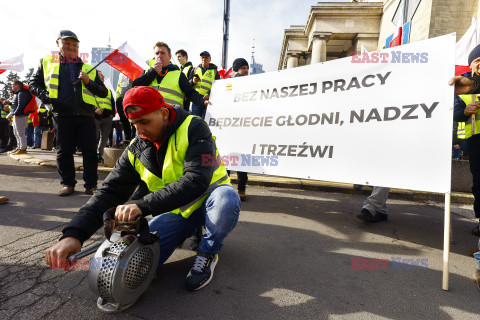 Protest rolników w Warszawie